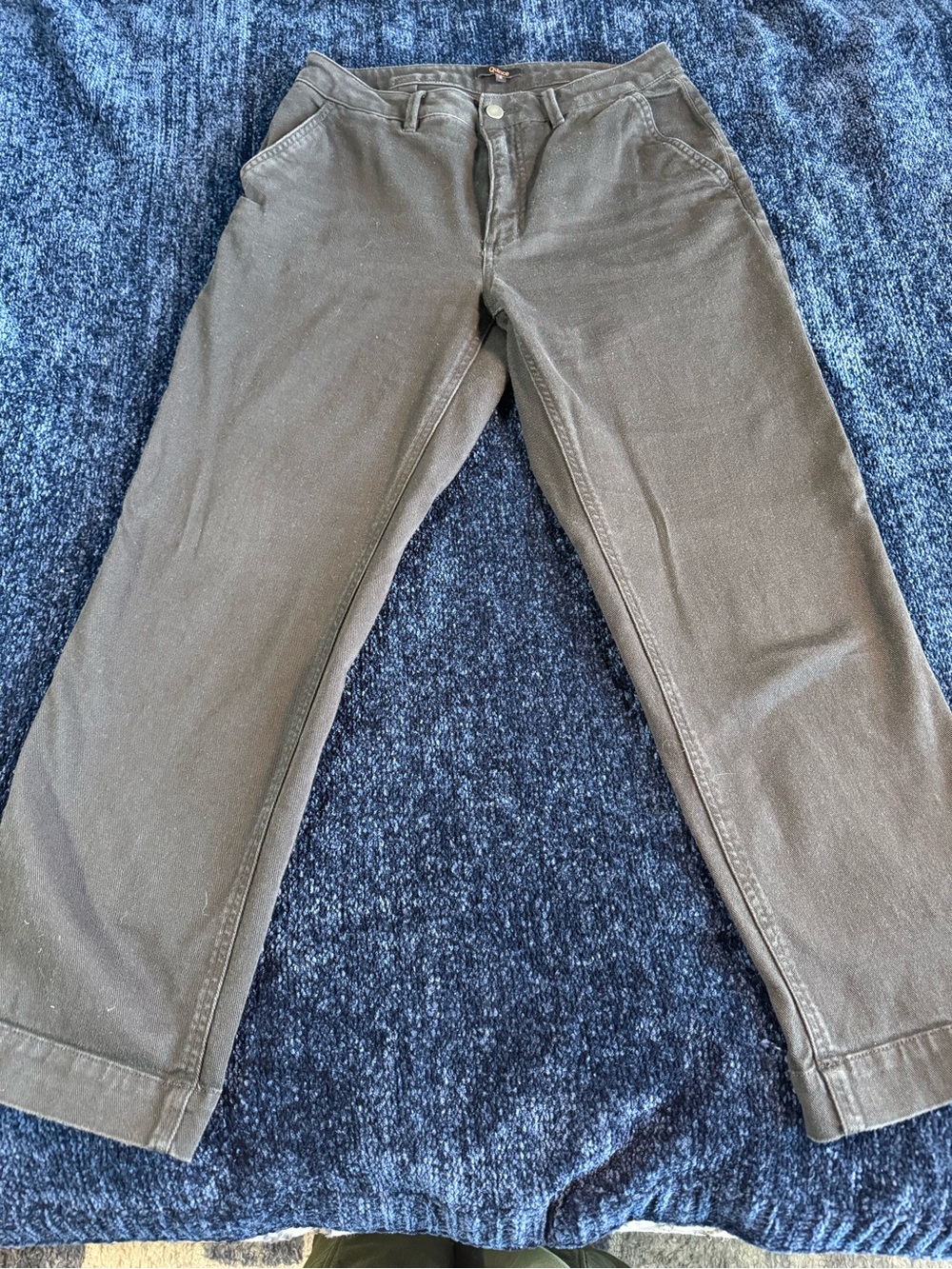 Quince Organic Cotton Stretch Wide Leg Pants Black Size 8